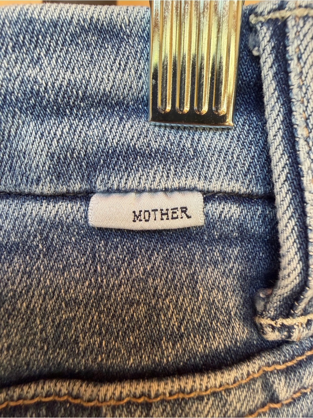 #364- MOTHER High Waisted Looker Ankle Jeans in Medium Blue - Picture 5 of 9